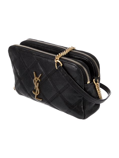 ysl double zip|2021 Quilted Mini Becky Double Zip Bag .